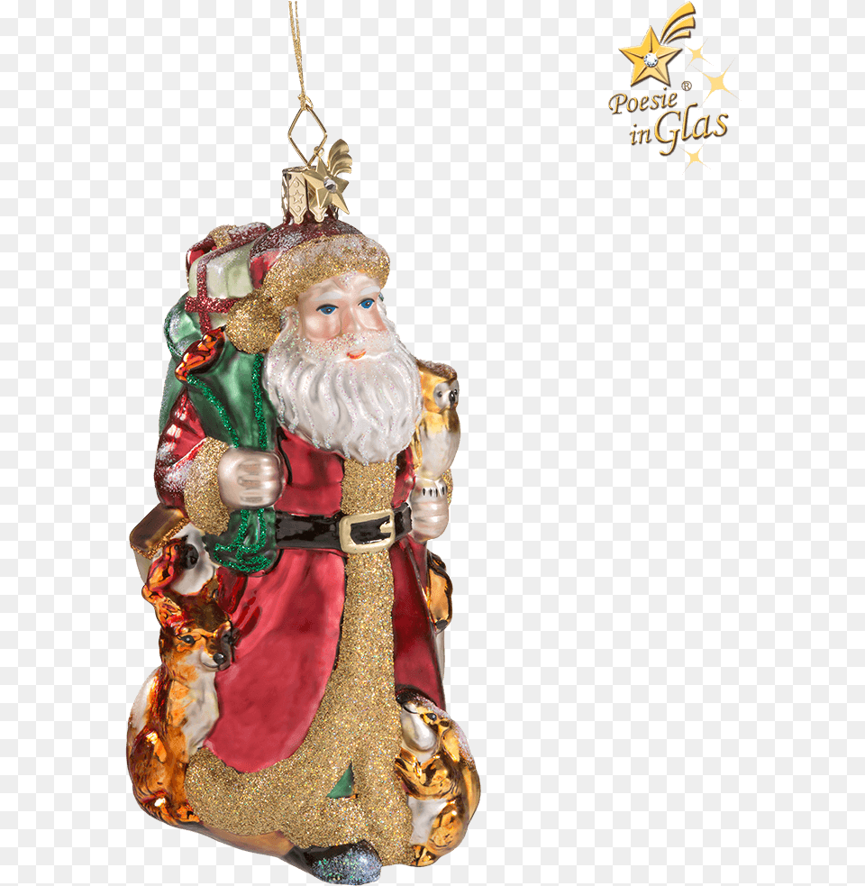 Santa With Forest Animals Santa Claus, Accessories, Figurine, Wedding, Person Free Png