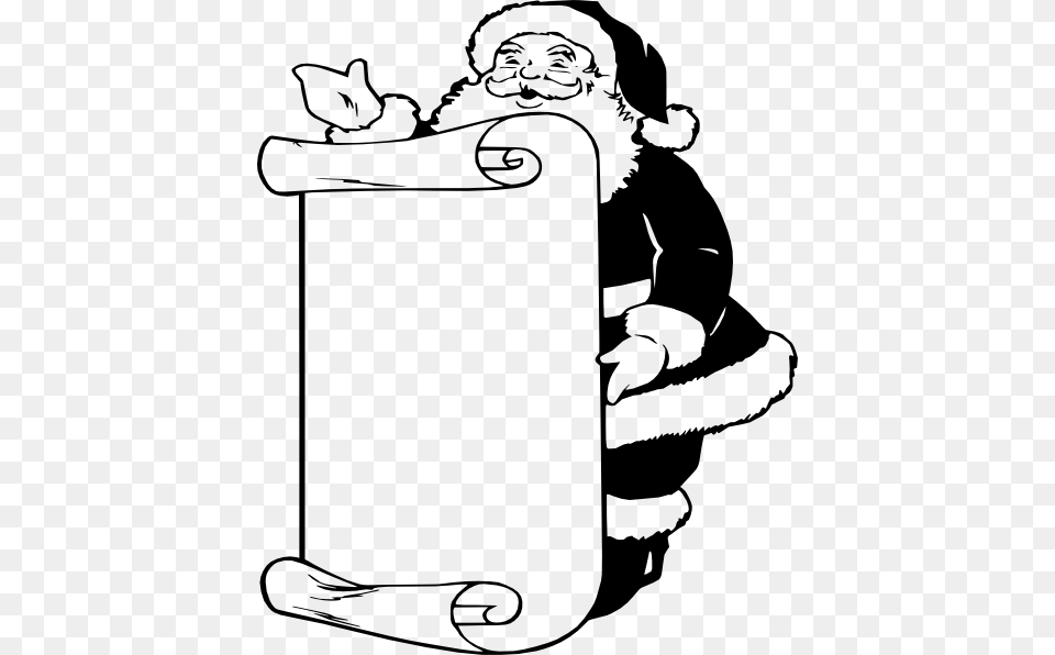 Santa With List Clip Art, Text, Baby, Face, Head Png