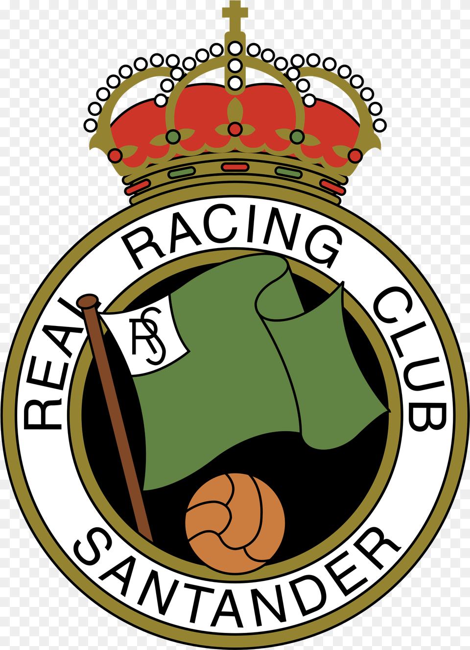 Santander Logo Transparent Real Racing Club Escudo, Badge, Symbol, People, Person Png Image