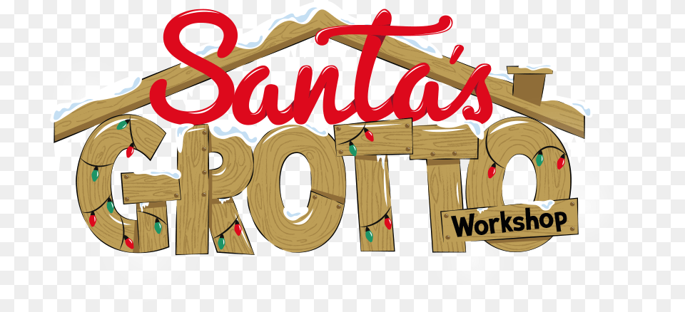 Santas Grotto Sign, Text Png