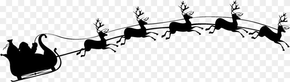 Santas Printed Unique Storageassetsimagessanta Santa Sleigh Silhouette, Nature, Night, Outdoors, Lighting Png