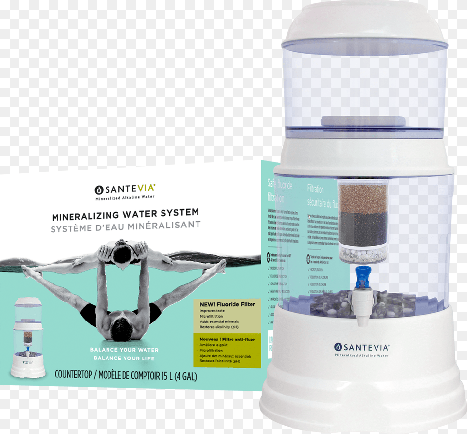 Santevia Alkaline Water Filter Santevia Water Filter, Adult, Male, Man, Person Free Png Download