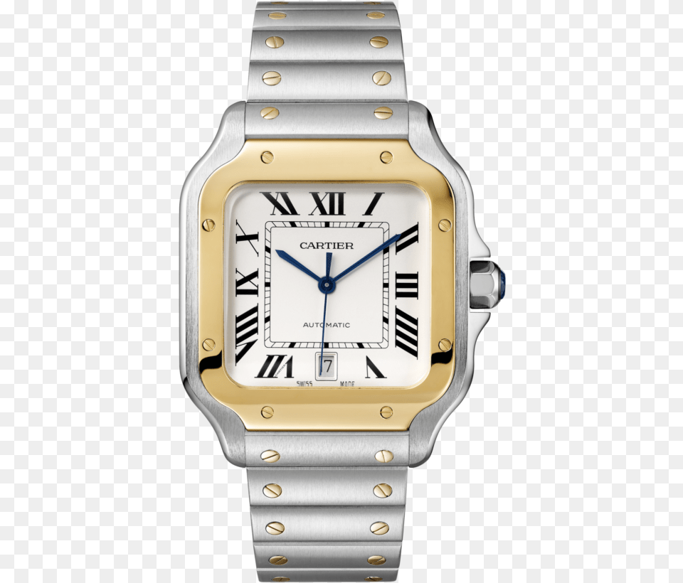 Santos De Cartier Cartier Santos Watch, Arm, Body Part, Person, Wristwatch Free Transparent Png