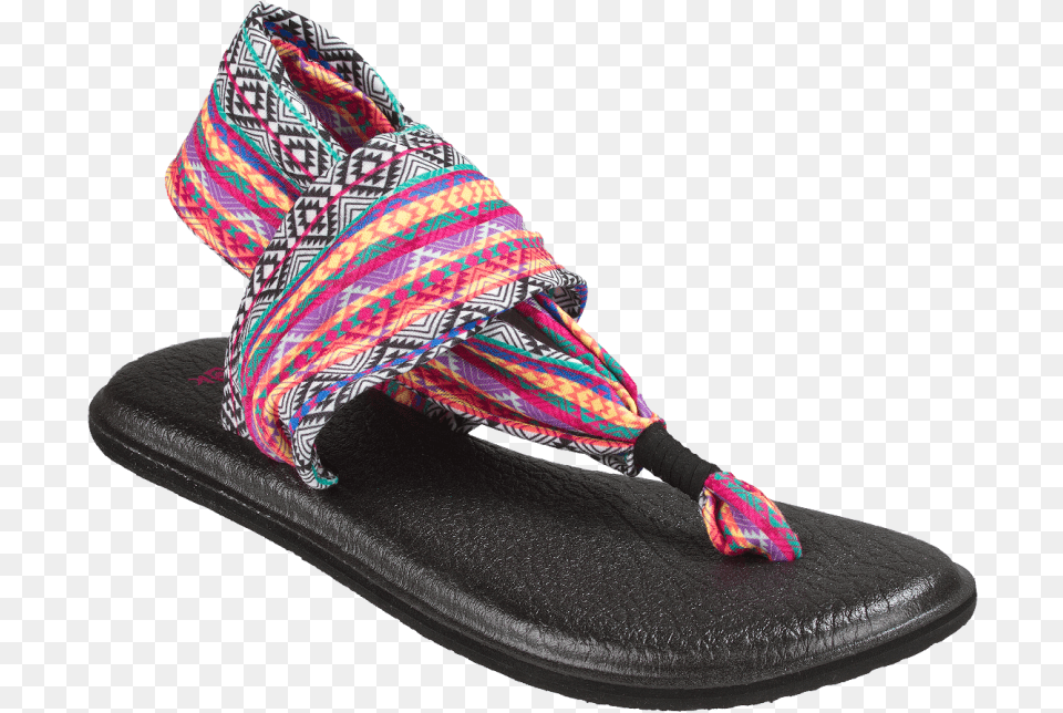 Sanuk Yoga Sling 2 Womens Flip Flops Purple, Clothing, Footwear, Sandal, Scarf Png Image