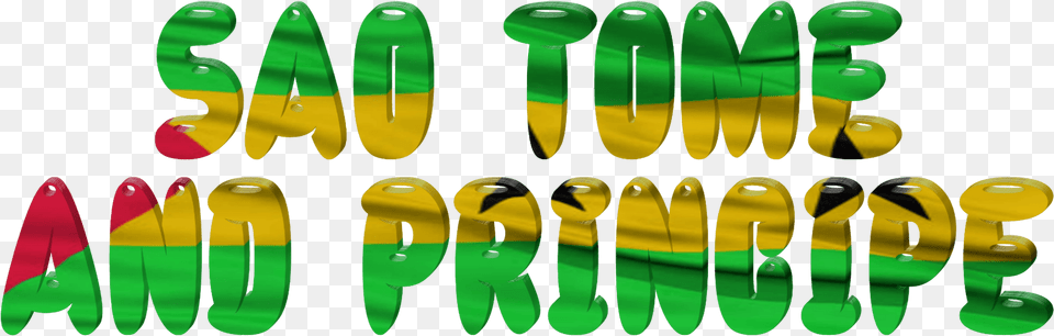 Sao Tome And Principe Lettering With Flag Clipart, Clothing, Flip-flop, Footwear, Sandal Png Image
