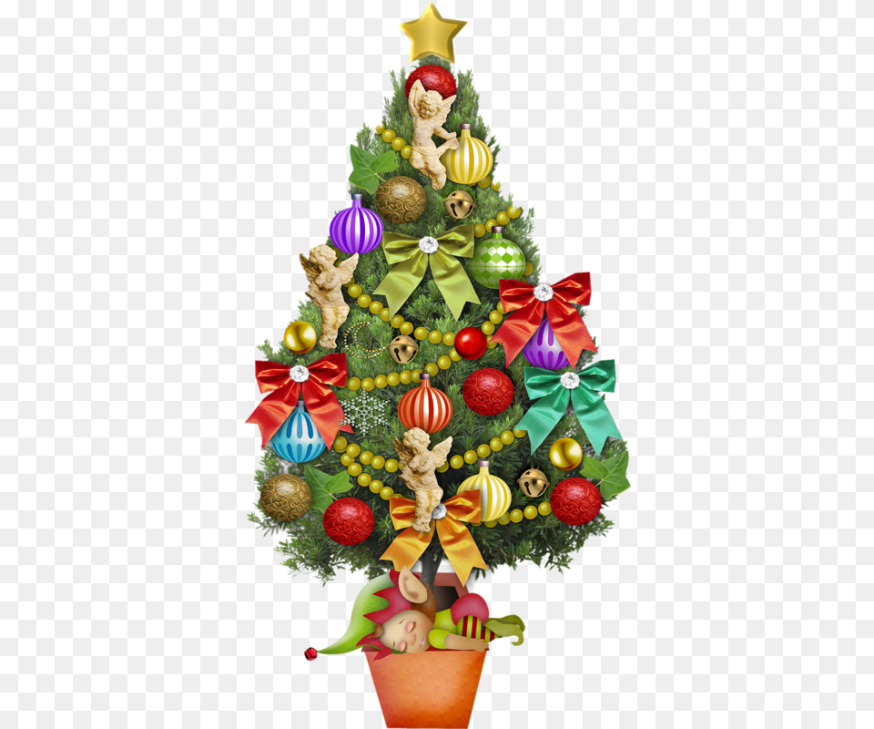 Sapin De Noel Santa Claus Tree, Christmas, Christmas Decorations, Festival, Christmas Tree Free Transparent Png