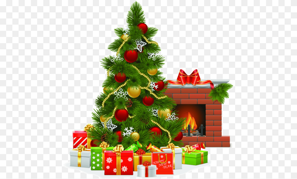 Sapinsnoelchristmas Christmas Tree Clipart Clipart Christmas Christmas Tree Background Transparent Hd, Fireplace, Indoors, Plant, Christmas Decorations Free Png