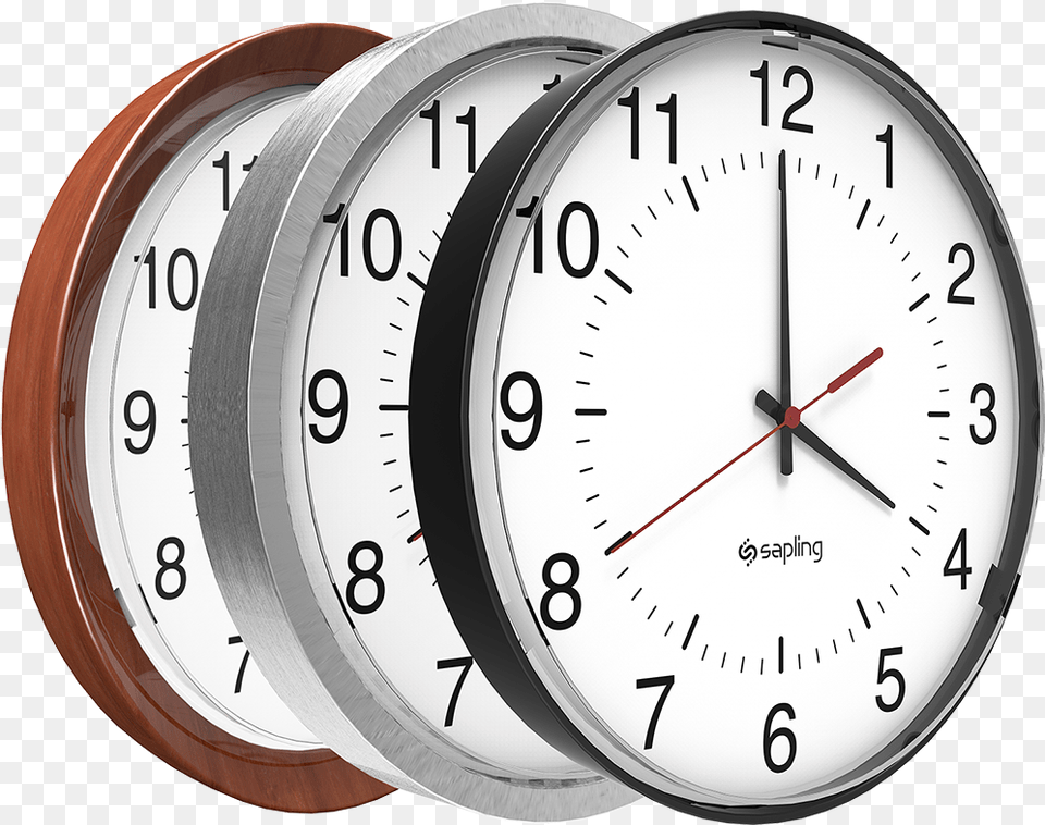 Sapling Introduces New Slim Line Analog Clocks Clock, Analog Clock, Wristwatch Png Image