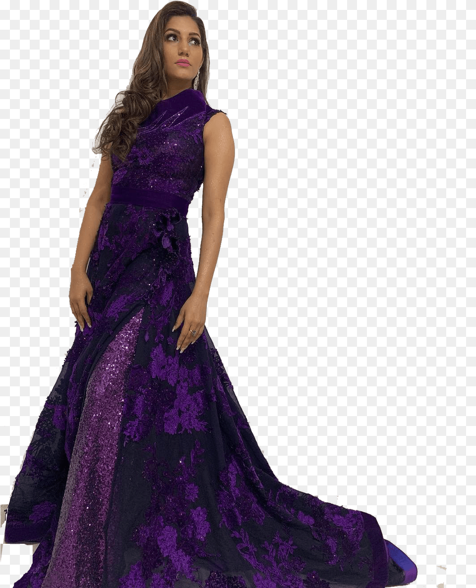 Sapna Choudhary Image Download Gown, Clothing, Dress, Evening Dress, Fashion Free Transparent Png