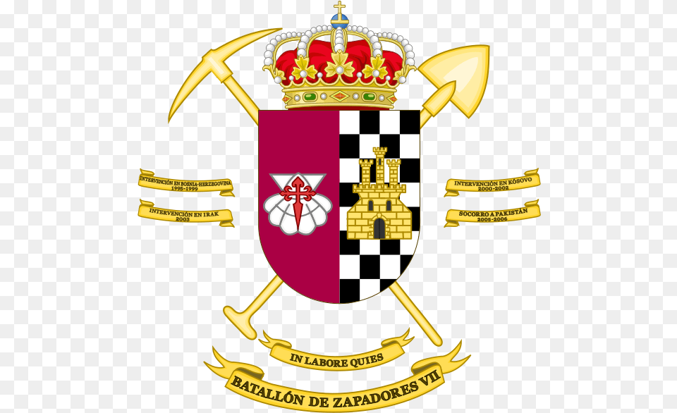 Sapper Battalion Vii Spanish Army Escudo Raaa, Emblem, Symbol, Accessories, Jewelry Png Image