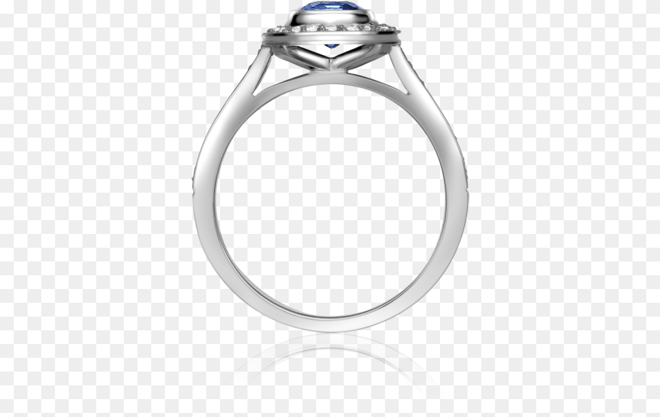 Sapphire Diamond Rub Over Cluster Ring Pre Engagement Ring, Accessories, Jewelry, Gemstone, Blade Free Transparent Png