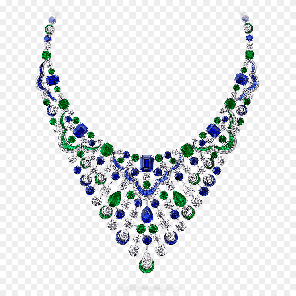 Sapphire Emerald And Diamond Necklace Graff, Accessories, Jewelry, Gemstone Free Png Download