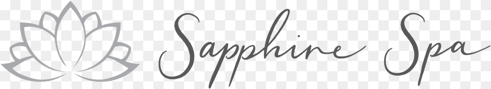 Sapphire Spa Logo Amp Lotus Calligraphy, Handwriting, Text Free Png Download