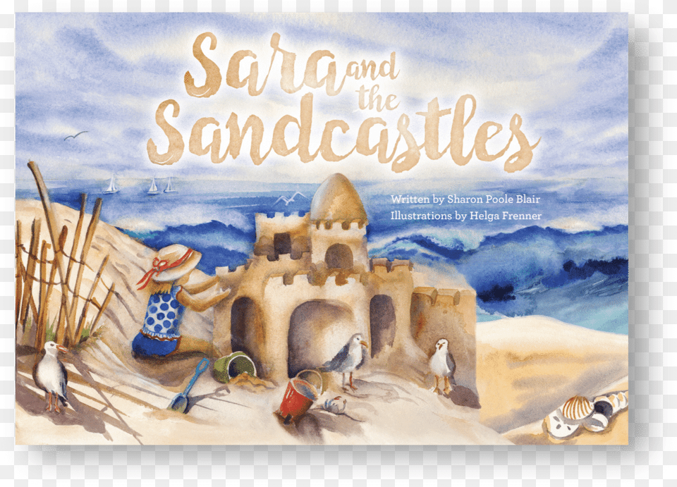 Sara And The Sandcastles Christmas Card, Animal, Bird, Art, Person Png Image