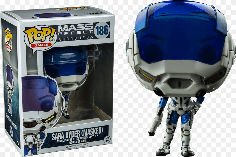 Sara Ryder Masked Pop Vinyl Figure Baptiste Overwatch Pop Figure, Helmet, Toy, Robot, Person Png Image