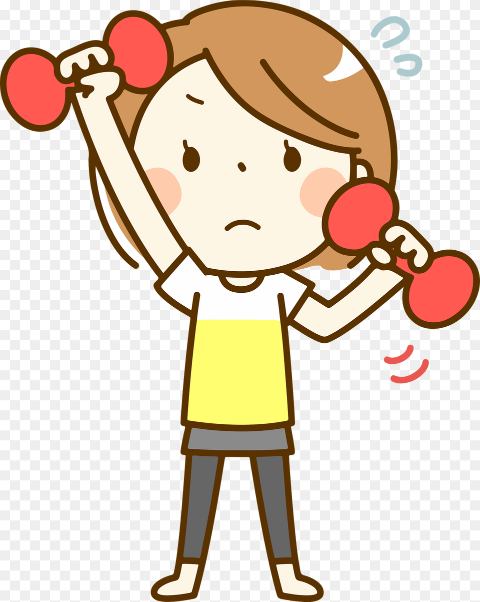 Sara Woman Is Training With Dumbbells Clipart, Baby, Person, Face, Head Free Transparent Png