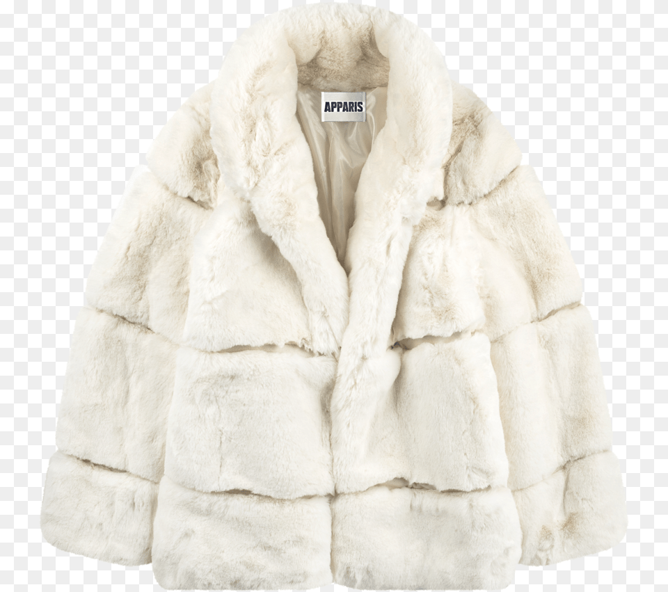 Sarah Ivory Stand Collar Faux Fur Coat Apparis Sarah Faux Fur Coat, Clothing Free Transparent Png