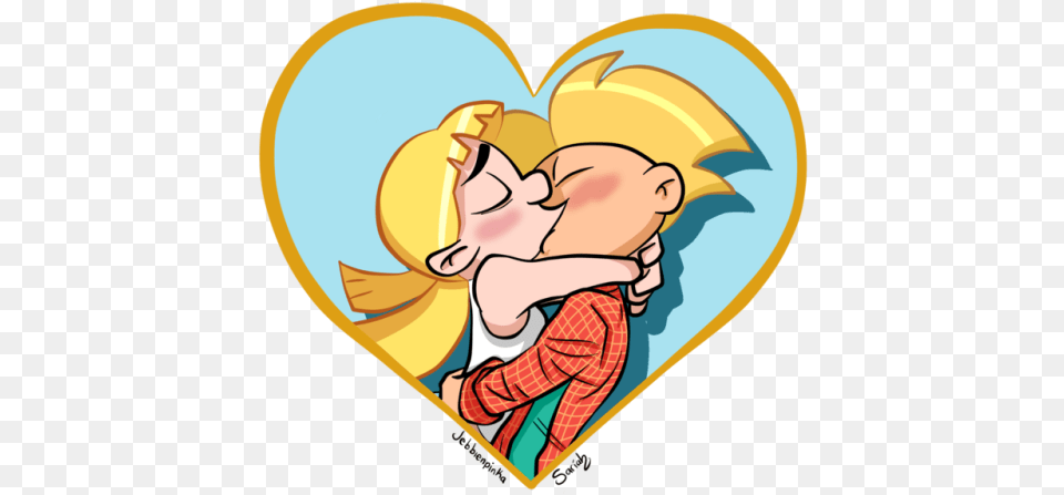 Sarah Whaaaaaaat Surprise Really A Surprise Arnold Y Helga Kiss, Heart, Baby, Person, Cupid Png Image