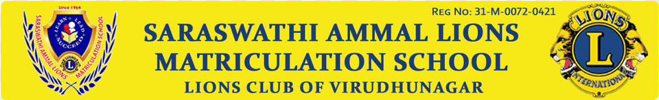 Saraswathi Ammal Lions Matriculation School Virudhunagar, Logo, Text, Symbol Png