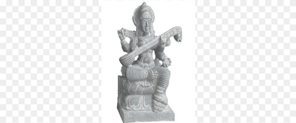 Saraswathi Statue Statue, Art, Figurine, Kneeling, Person Png Image