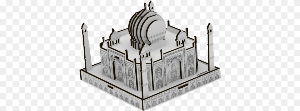 Saraswati Taj Mahal Model Kit, Architecture, Building, Dome, Mosque Png Image
