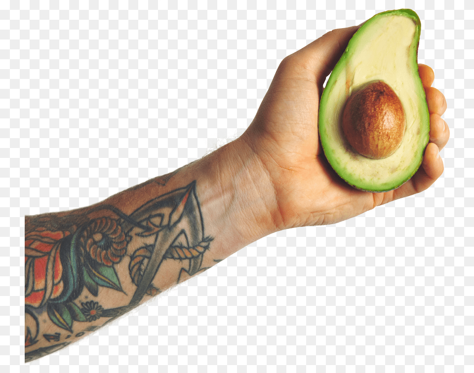 Saratoga Juice Bar Tattoo, Avocado, Food, Fruit, Plant Free Png