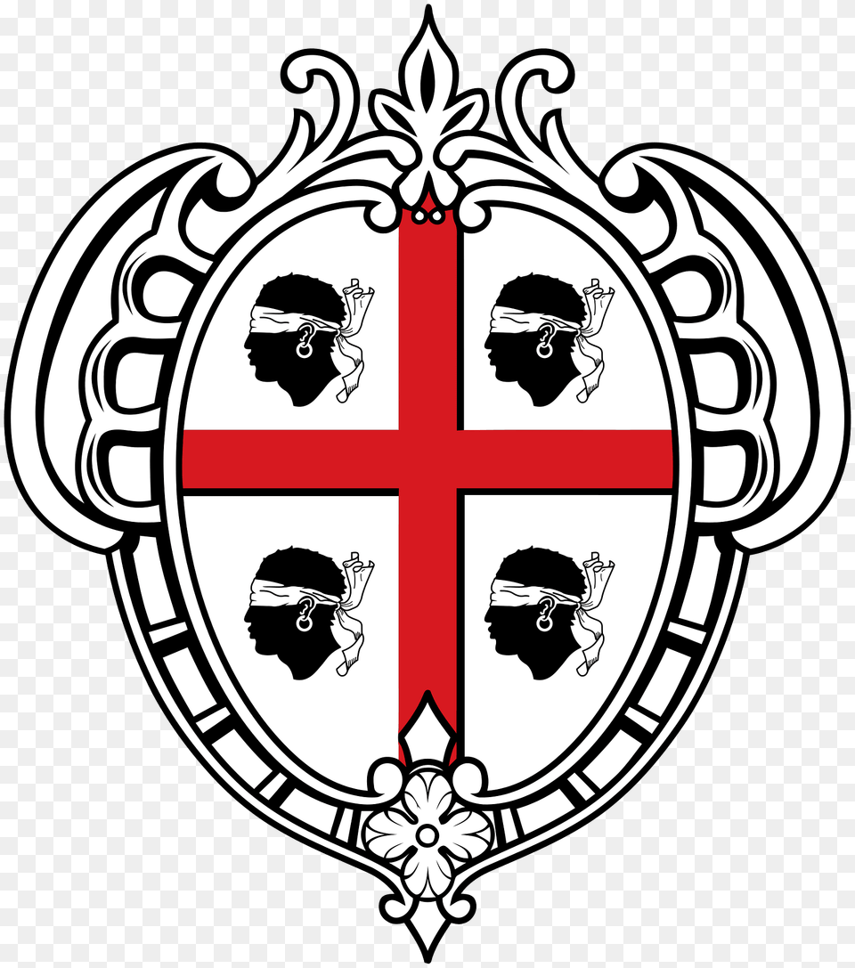 Sardegna Stemma Clipart, Emblem, Person, Symbol, Logo Png