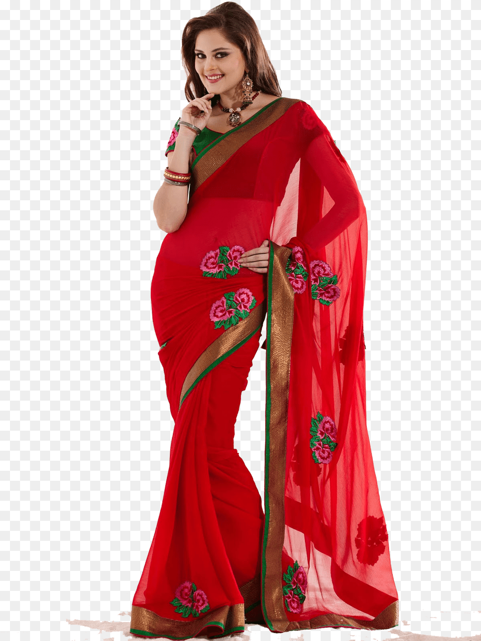 Saree With Girl, Adult, Female, Person, Woman Png Image