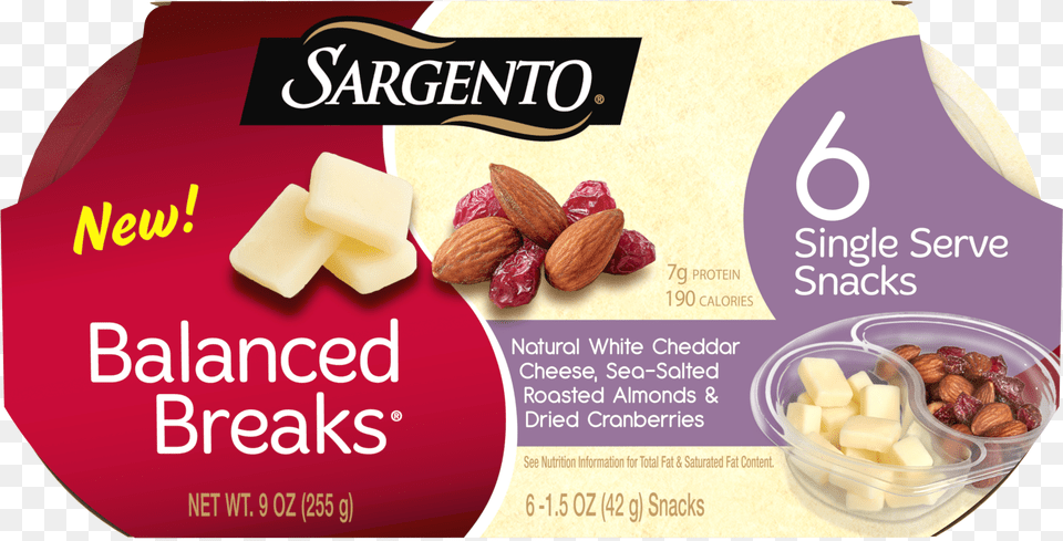 Sargento Balanced Breaks Natural White Cheddar Cheese Sargento Balanced Breaks, Almond, Food, Grain, Produce Free Transparent Png