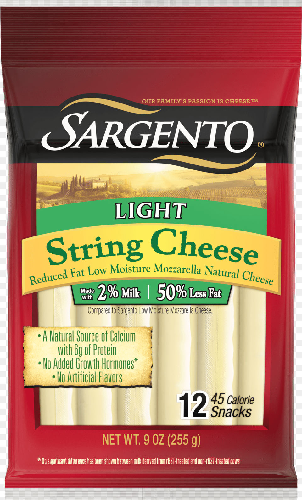Sargento Reduced Fat Low Moisture Part Skim Mozzarella Packaging And Labeling Png