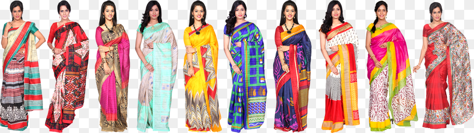 Sari, Adult, Silk, Person, Woman Png