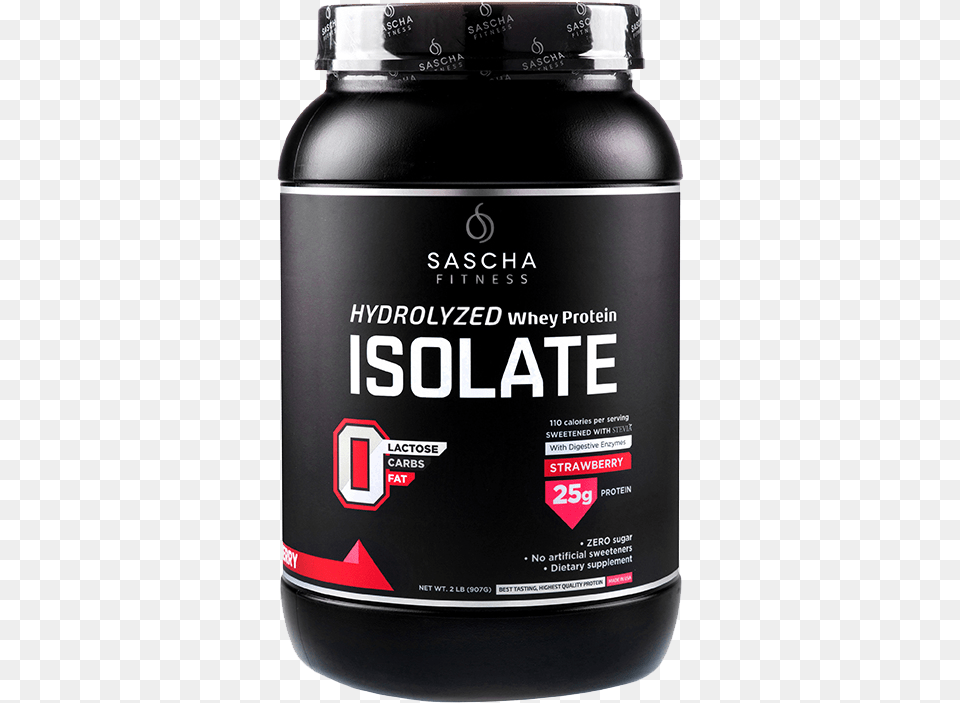 Sascha Fitness Hydrolyzed Whey Protein Isolate 2 Pounds, Bottle, Shaker Free Png Download