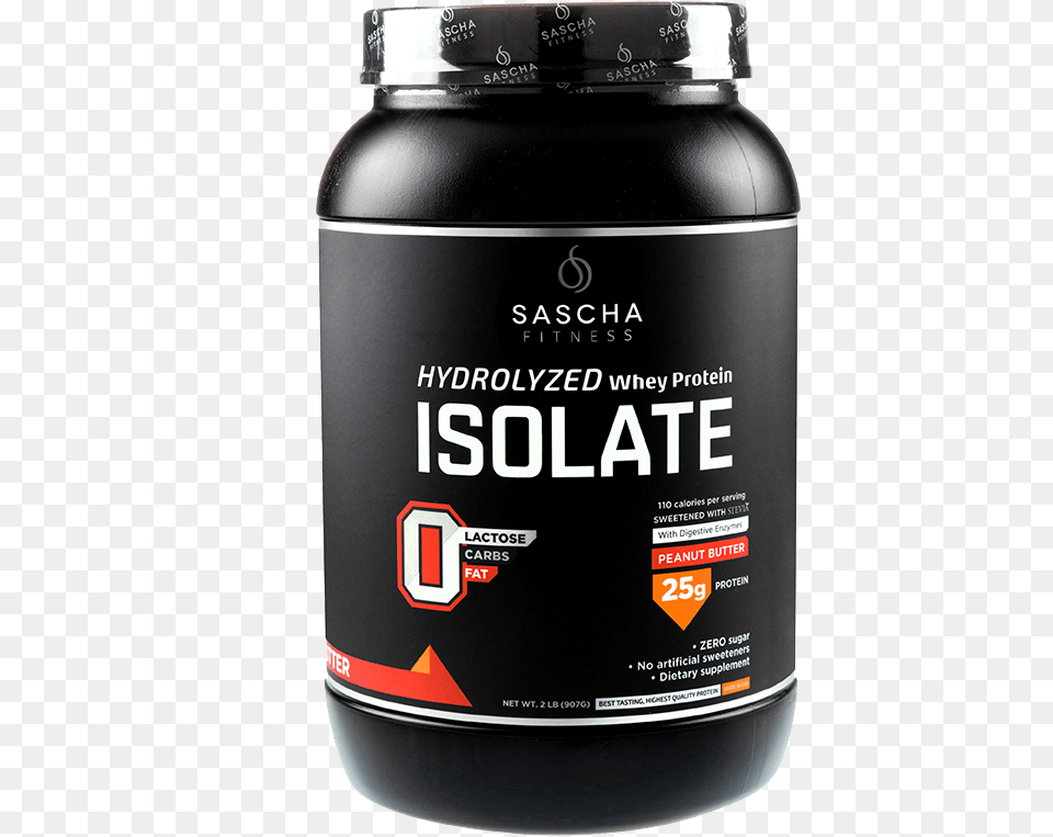 Sascha Fitness Hydrolyzed Whey Protein Isolate100 Grass Fed Hydrolyzed Whey, Bottle, Shaker Free Png Download