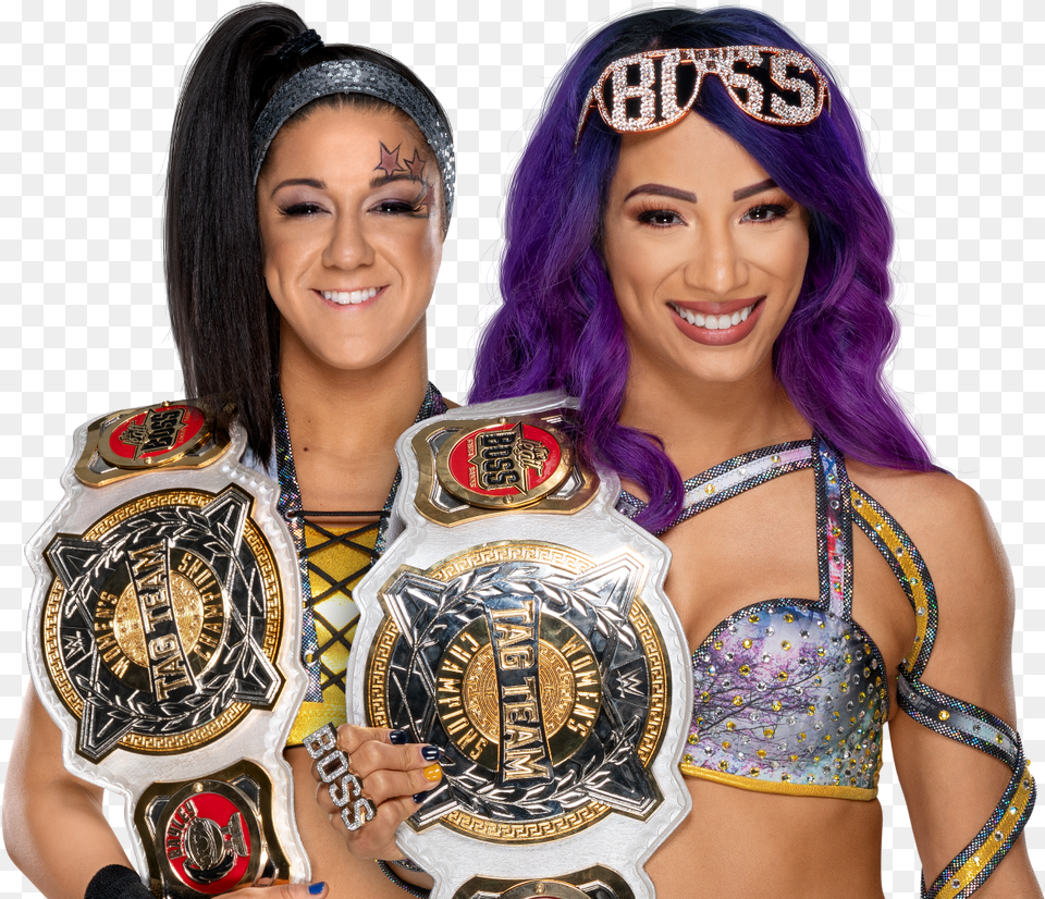 Sasha Banks Amp Bayley, Accessories, Person, Woman, Female Free Png