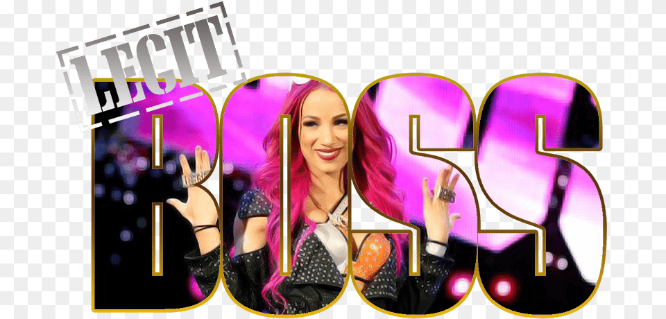 Sasha Banks Boss, Adult, Female, Person, Purple Png Image