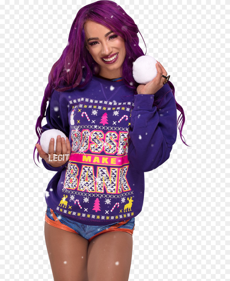 Sasha Banks Lineart Sasha Banks Merry Christmas, Purple, Adult, Shorts, Person Free Transparent Png