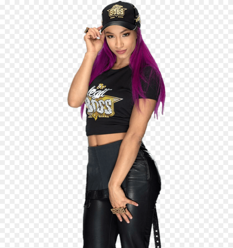 Sasha Banks The Legit Boss Lunch Box Sasha Banks Legit Boss, Purple, Adult, Person, Woman Png