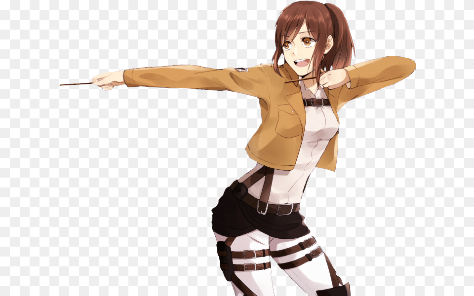 Sasha Braus Render By Natee Chan Anime Girl Attack On Titan, Publication, Book, Comics, Adult Png
