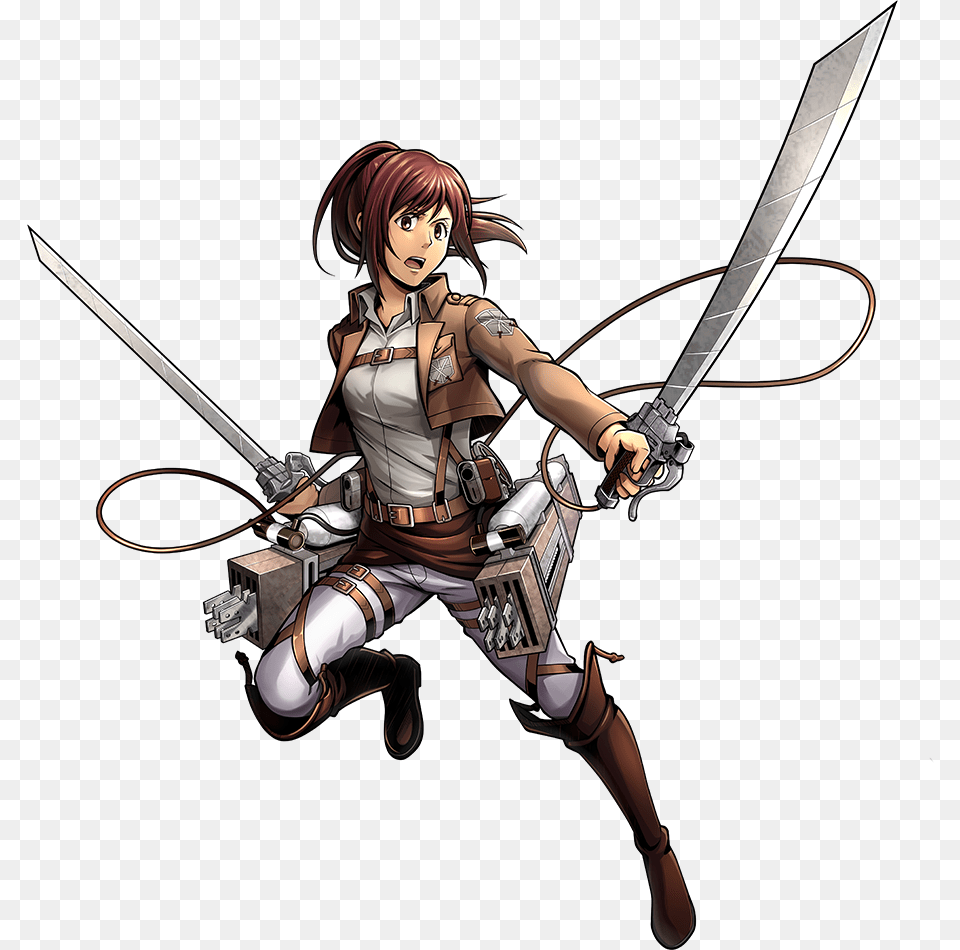 Sasha Transparent Attack On Titan, Book, Comics, Publication, Weapon Free Png Download