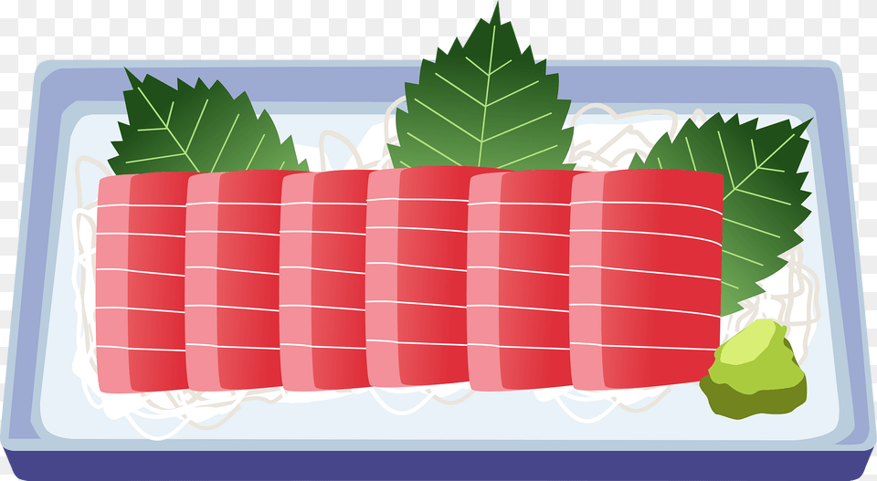 Sashimi Tuna Food Clipart, Dish, Meal, Leaf, Plant Png Image