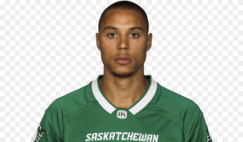 Saskatchewan Roughrider Accused Of Cocaine Trafficking 650 Jarriel King Cb3, Adult, Shirt, Person, Neck Png Image