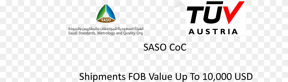 Saso Certificate Of Conformity For Shipments Fob Less Tuv Austria, Logo Png Image