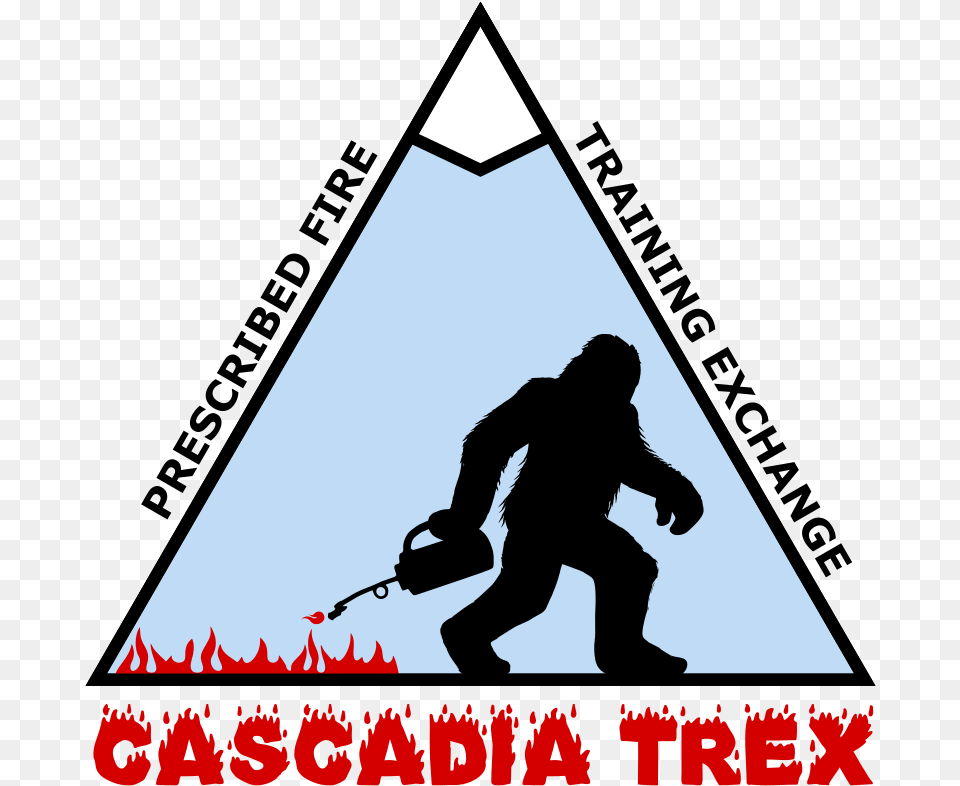 Sasquatch Cascadia Trex Logo Poster, Triangle, Adult, Male, Man Free Png