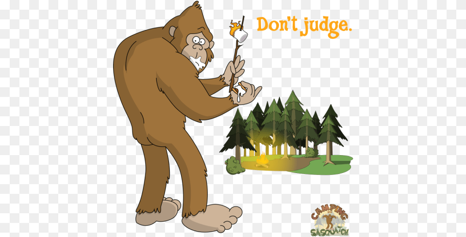 Sasquatch Loves Su0027mores Donu0027t Judge By The Lethal Chicken Cartoon, Animal, Zoo, Adult, Male Free Png