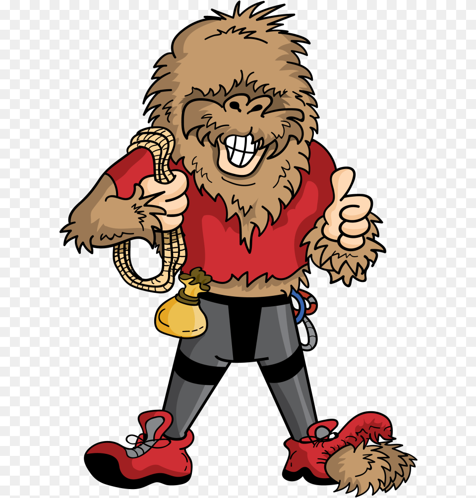 Sasquatch Mascot Large Sasquatch Caricature, Book, Comics, Publication, Baby Free Png Download