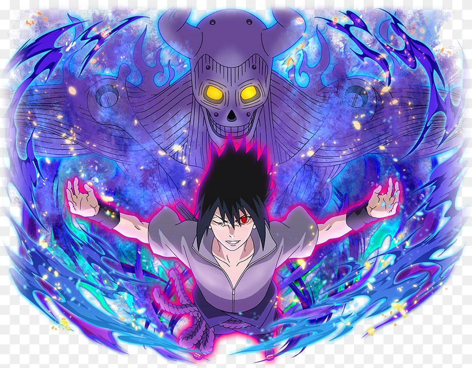 Sasuke Darkness Of Deep Hatred, Purple, Accessories, Ornament, Face Png