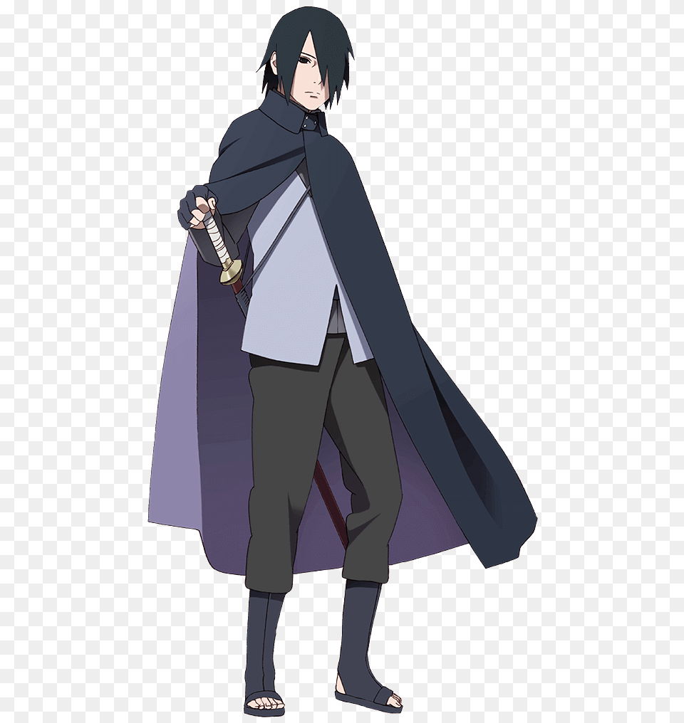 Sasuke Epilogue Boruto Naruto The Movie Uchiha Sasuke Cosplay Costume, Fashion, Cape, Clothing, Person Png Image