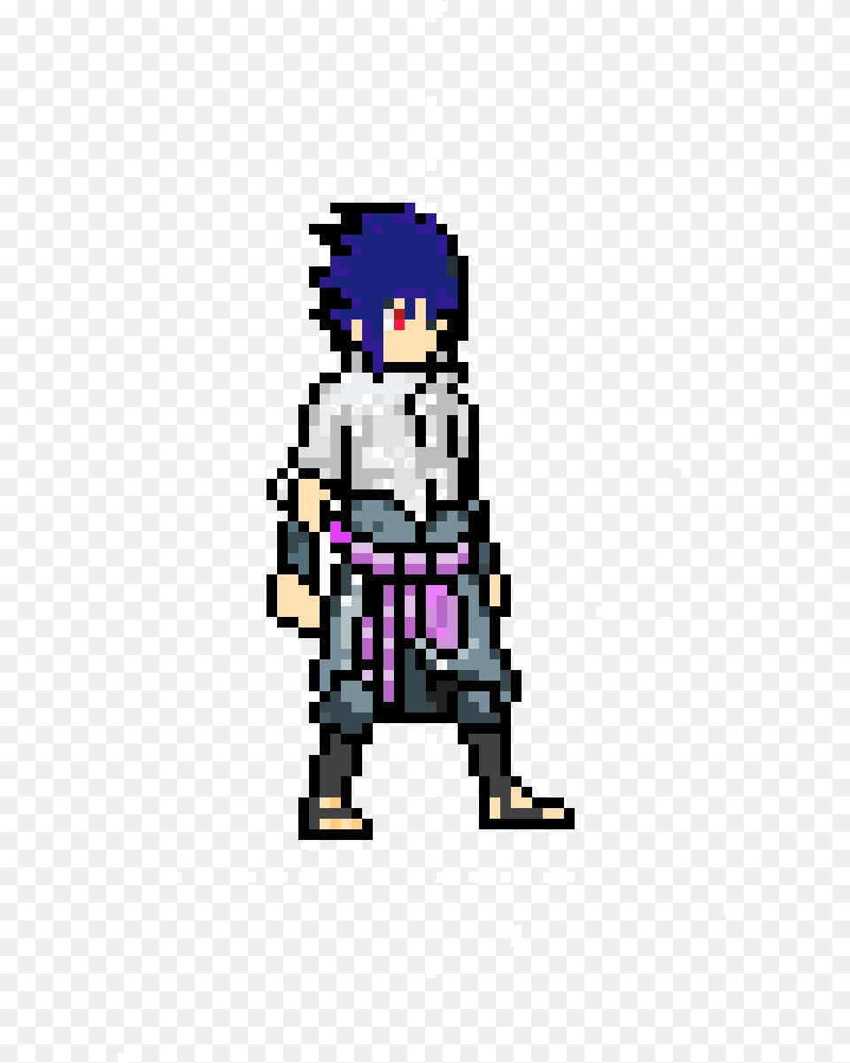 Sasuke Minecraft Pixel Art, People, Person, Graphics, Qr Code Free Png