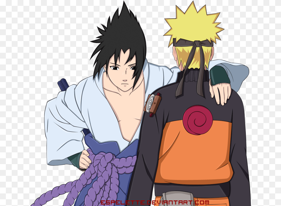 Sasuke Uchiha And Naruto, Book, Comics, Publication, Person Free Transparent Png