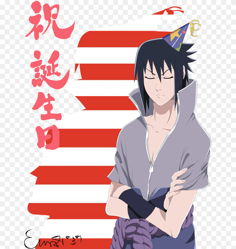 Sasuke With A Birthday Hat, Book, Comics, Publication, Adult Png